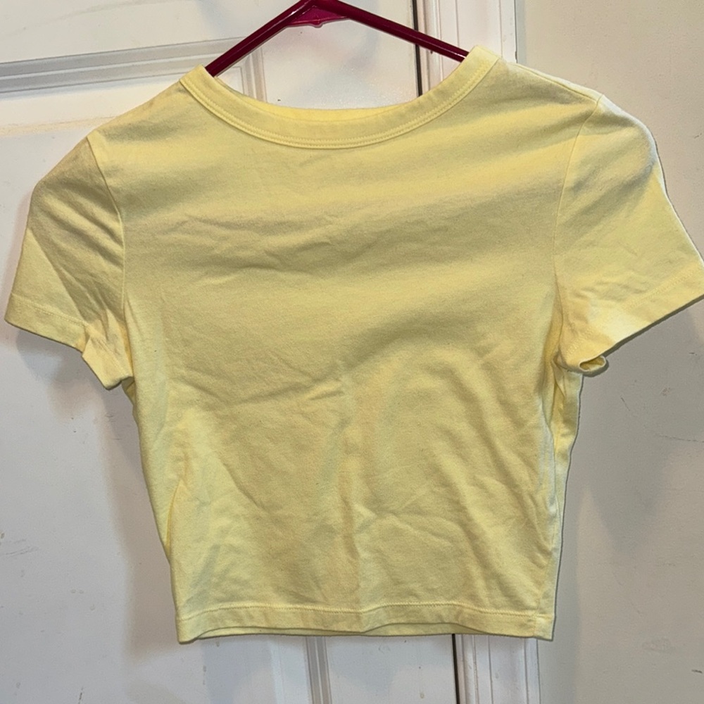 Wild Fable White Fitted Crop T-Shirt